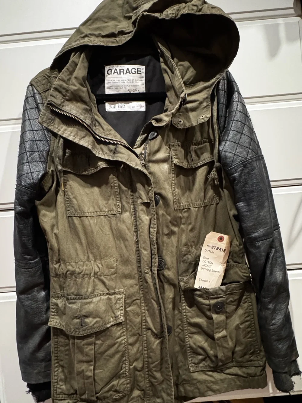 Screen Used The Strain Garage Smart Parka Olive Hooded Jacket/ TV PROP Dutch - Picture 1 of 8